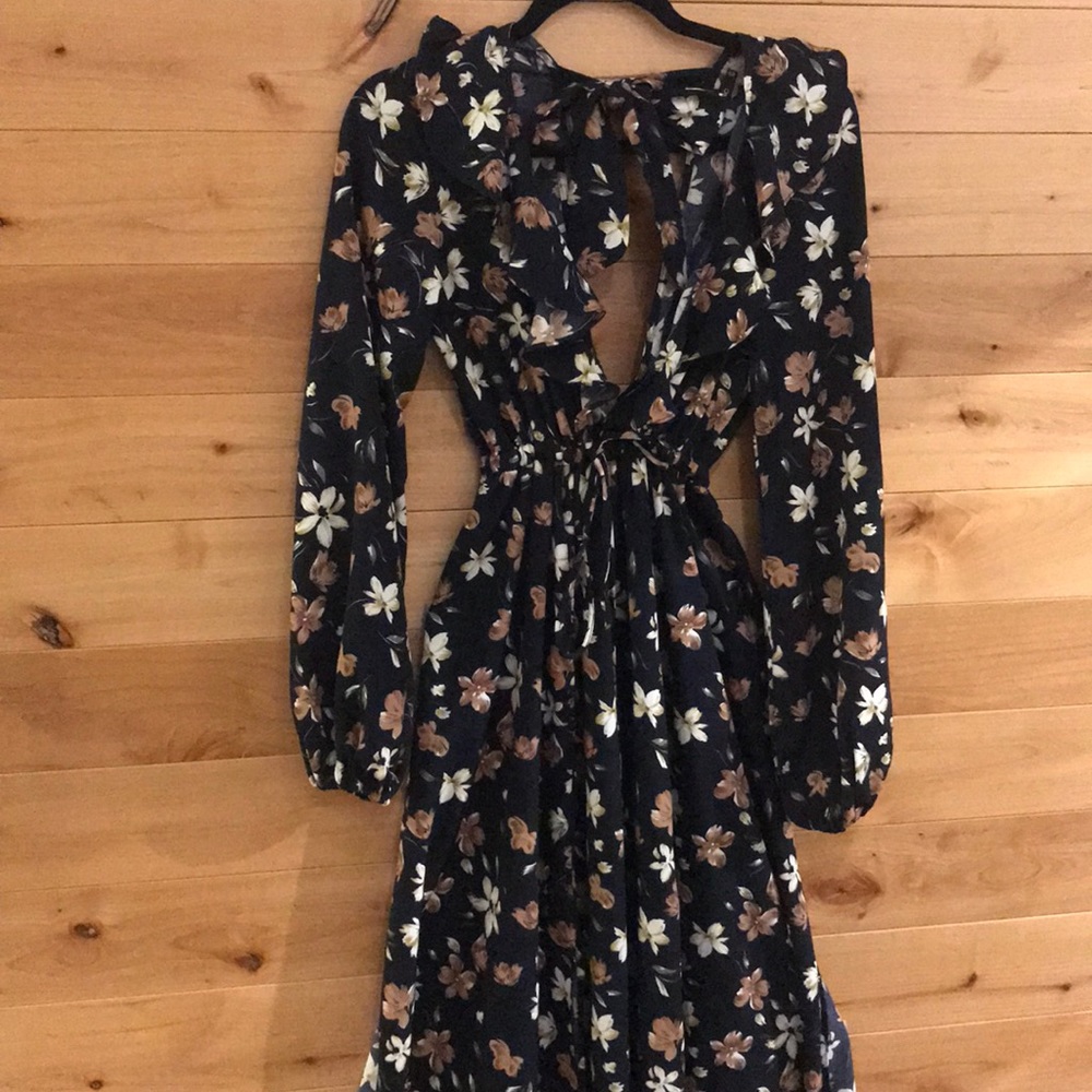 Maxi dress with four splits at the bottom